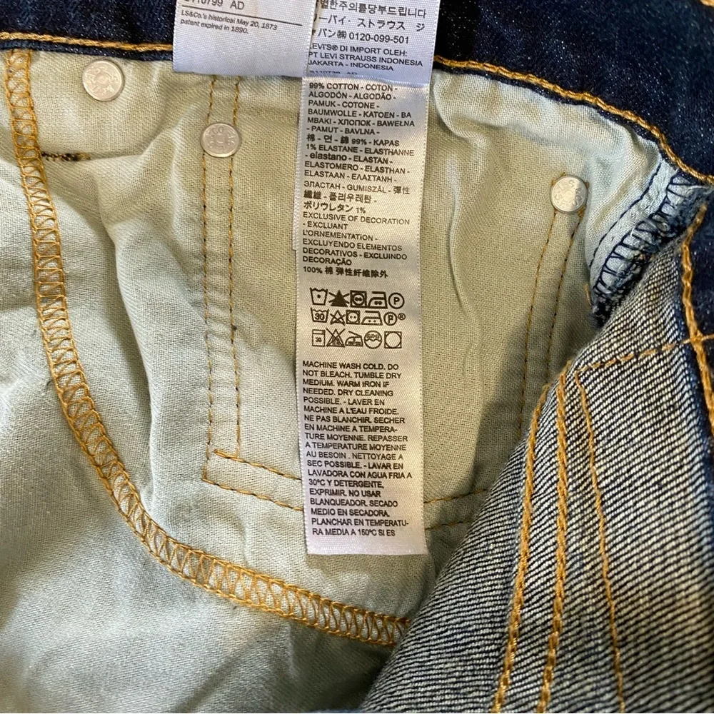 Levis 511 Denim Jeans Mens 36X32‎ Blue Dark Wash Relaxed Straight Leg Comfort